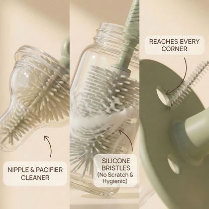 Set 3 en 1: Cepillos de Silicona para Bebé