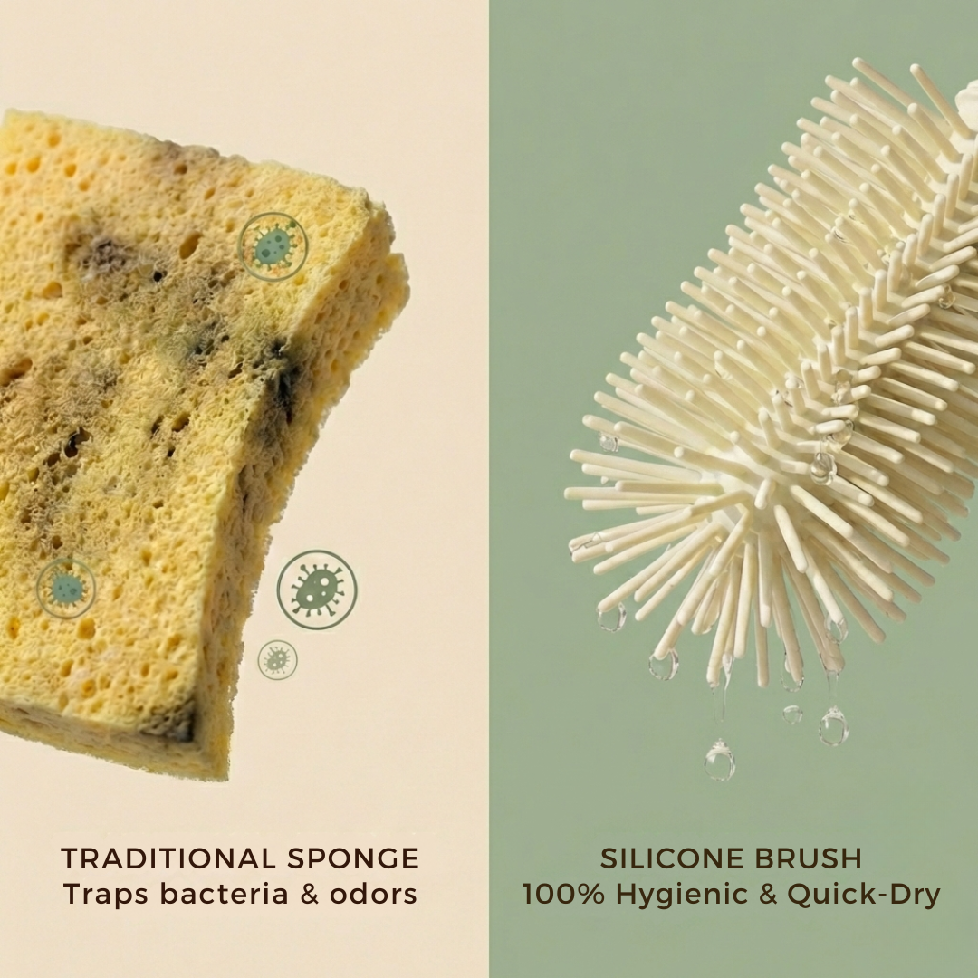 Set 3 en 1: Cepillos de Silicona para Bebé