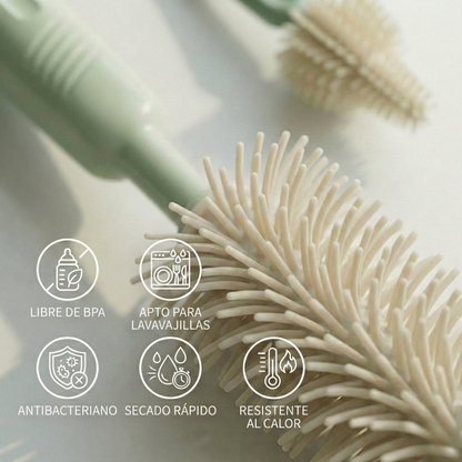 Set 3 en 1: Cepillos de Silicona para Bebé